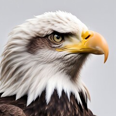 bald American eagle isolated