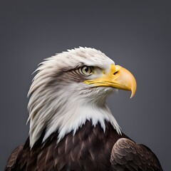 bald American eagle isolated