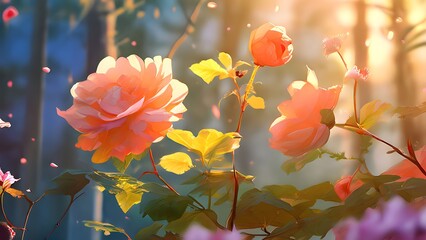 beautiful watercolor floral unreal engine 
