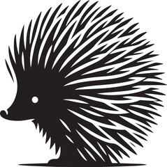 Cute Hedgehog Silhouette Vector