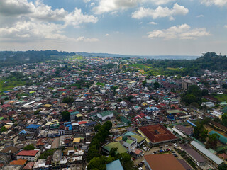 Marawi City at daytime in drone shot, view from above. Lanao del Sur. Mindanao, Philippines