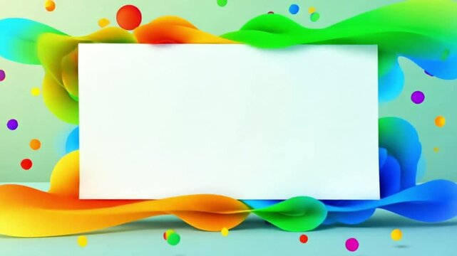 Frame with colourful ballons