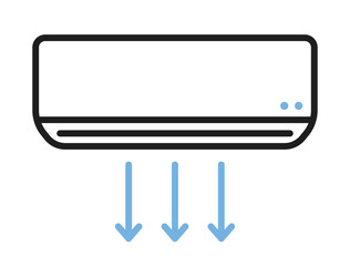 エアコンの風向きのアイコンイラスト