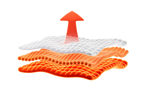 Comfortable and soft mattress background, breathable and warm mattress background, 3d rendering.