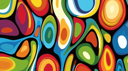 Energetic abstract patterns in vivid display
