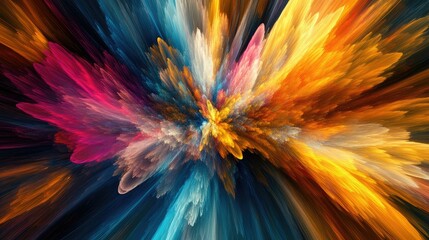 Energetic abstract patterns in vivid display