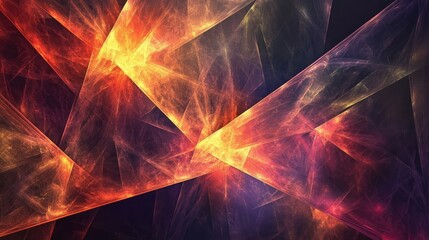 Ethereal glow emanating from abstract shapes