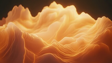 Ethereal glow emanating from abstract shapes