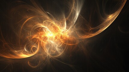 Ethereal glow emanating from abstract shapes