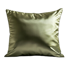 Olive green satin pillow, luxurious comfort and elegant home decor element