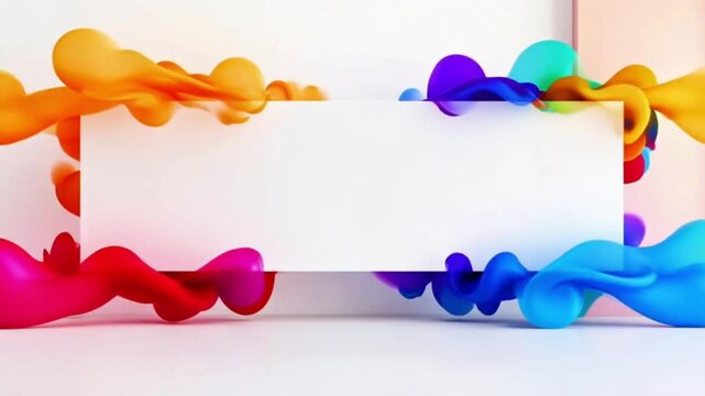 Frame with colourful ballons