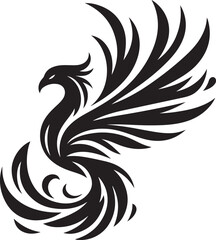 Obraz premium Majestic Phoenix Bird Rebirth Vector Icon