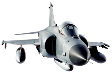 Military fighter jet isolated on a white background png ai generated