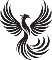 Majestic Phoenix Bird Rebirth Vector Icon