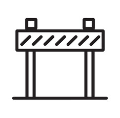 Fototapeta premium Roadblock Barrier Icon