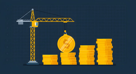 Construction Cost & Investment Growth Building Financial Success
