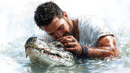 Man's Uncommon Bond A Heartwarming Encounter with a Crocodile