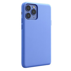Periwinkle smartphone case, minimalistic protection with triple-lens camera cutout