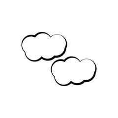 cloud line logo icon illustration flat