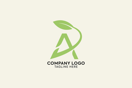 initial letter a with leaf icon abstract business logo, letter a floral logo, lette a natural logo