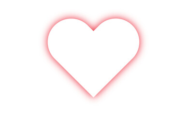 Red heart on white background
