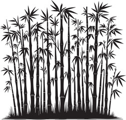 bamboo vector illustration, bamboo logo, bamboo silhouette vector isolated on white background