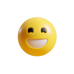 A yellow smiley face with black eyes