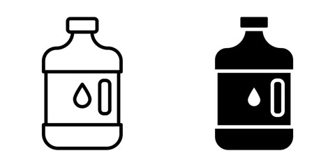 Water dispenser bottle icon set. Symbol isolated on white background. vector illustration.