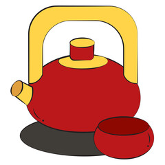 teapot and cup
