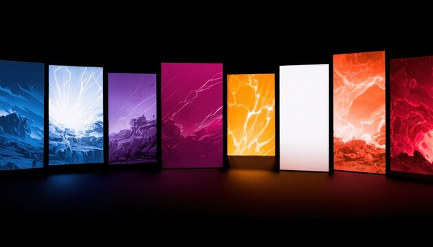 Abstract digital art display