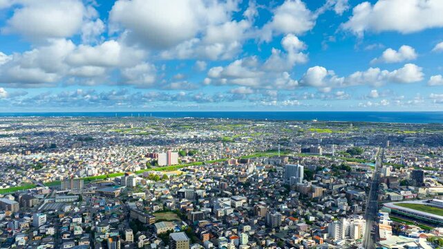 静岡県・浜松市の都市風景　ドローン撮影イメージ