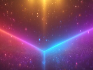 Abstract digital art with vibrant light beams