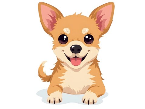 chihuahua dog color illustration,graphic style.Perfect for pet lovers. Pet Animal