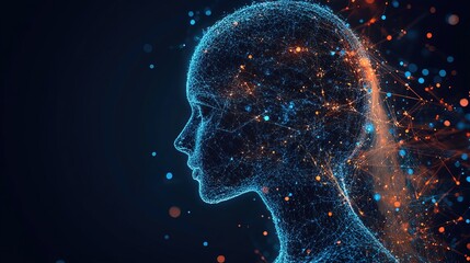 A sci-fi inspired AI brain scanning and analyzing human emotions