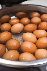 Cooking a large batch of eggs in a pressure cooker