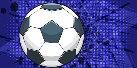 leather soccer ball. Soccer balls or football ball.  Vector illustration. Eps 10.