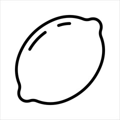 Lemon  Icon. Symbol isolated on white background. vector illustration.