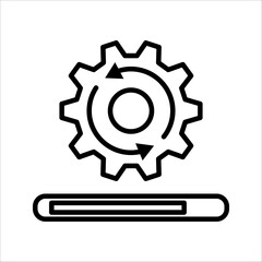 Loading process. Update system Icon. Symbol isolated on white background. vector illustration.