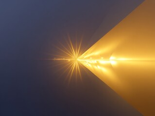 Abstract golden ray, gradient background