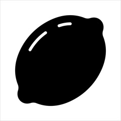 Lemon  Icon. Symbol isolated on white background. vector illustration.