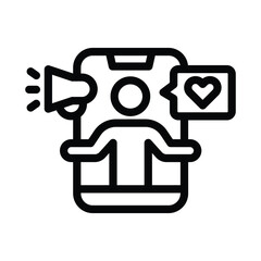 14 influencer line icon illustration vector graphic.eps
