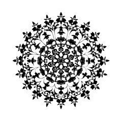 Stylized floral drawing, traditional Ottoman Turkish art, Iznik style decorative design element. Tazhib Eslimi Art Iranian Text Box Floral Vector. Turkish Ottoman style ornamental.
