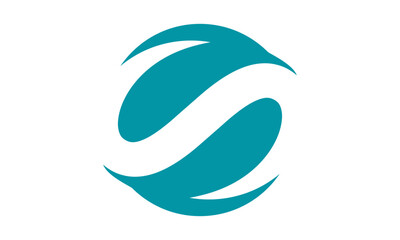 Obraz premium Abstract letter S Wave logo