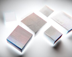 Abstract graphic of overlapping cubes, slightly distressed