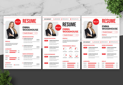 Red And Black Resume