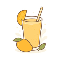 glass of mango juice