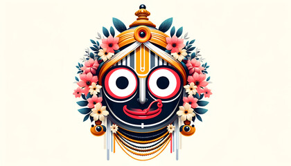 Lord Jagannath Rath Yatra festival Odisha puri India Traditional culture background