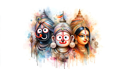 Lord Jagannath Rath Yatra festival Odisha puri India Traditional culture background