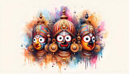 Lord Jagannath Rath Yatra festival Odisha puri India Traditional culture background