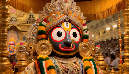 Lord Jagannath Rath Yatra festival Odisha puri India Traditional culture background